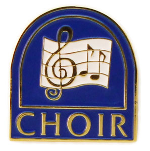 Choir Lapel Pin Church Window - Gold