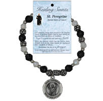 St Peregrine Saint of Cancer Beaded Bracelet