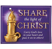 Share the Light of Christ Christmas Ornament 