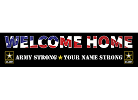 Military Custom Welcome Home Banner - 8 x 2 Foot