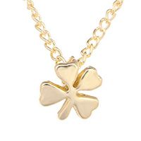 9621 Gold Shamrock Clover Necklace