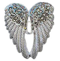 Rhinestone Angel Wings Brooch Pin