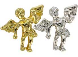 Angel On My Shoulder Pins, Gold Angel Pin, Silver Angel Pin