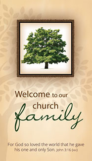 Pew Card: Welcome To Our Church Family (Pkg of 50)