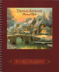 Kinkade Painter of Light Receipt Organizer Book