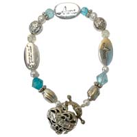 Special Aunt Bracelet with Filigree Heart Charm