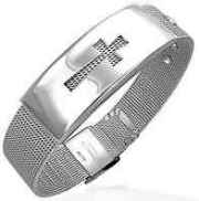 Stainless Steel Cross Bracelet