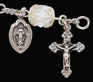 Sterling  Crystal Rosary Bracelet