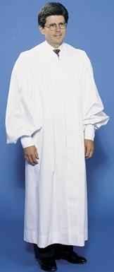 Pastor Baptismal White Robe Large