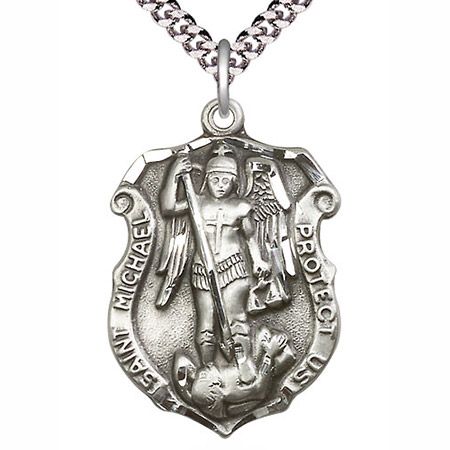 st michael shield necklace