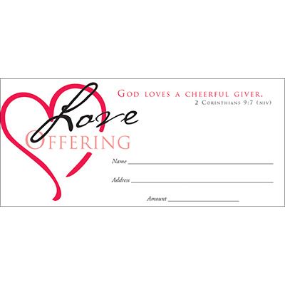 Church Love Offering Envelopes (Pkg of 100)