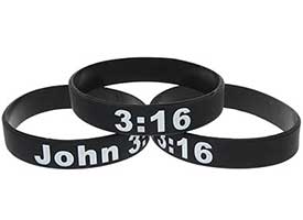 John 3:16 Bracelet - Scripture Silicone Bracelets