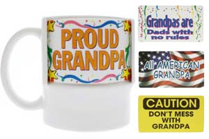 Grandpa Mugs with 4 Changeable Messages