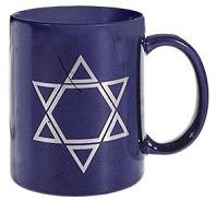 Jewish Star Mug Dark Blue