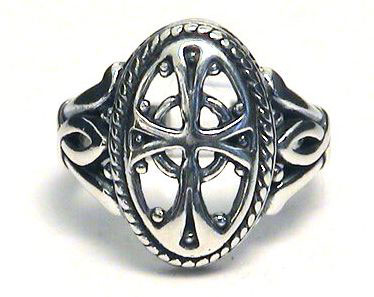 Antique Cross Ring Sterling Silver