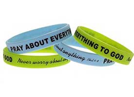 Philippians 4:6 Bracelet - Bible Verse Silicone Bracelets