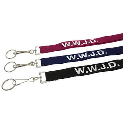 WWJD Christian Lanyard in Colors Sterling Gifts