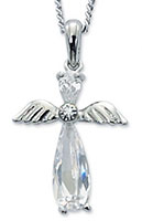 Crystal Angel Necklace for Girls