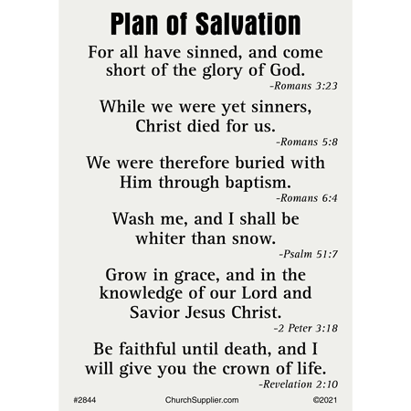 God's Plan of Salvation Pocket Cards