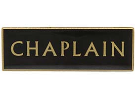 Chaplain Badge, Chaplain Pin with Magnetic Back