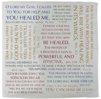 Prayer Cloth Handkerchief Healing Verses