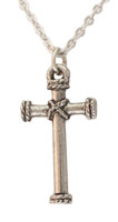Silver Cross Necklace with Small Silver Cross Pendant