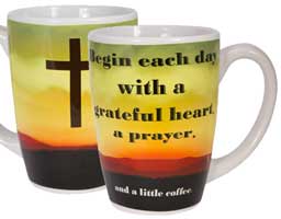 Begin Each Day Ceramic Coffee Mug