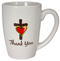 Thank You Mug with Cross & Heart - Thank You Gifts