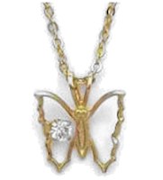 Butterfly  Pendant Necklace Gold