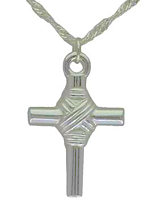 Silver Cross Necklace with .925 Silver Plated Cross Pendant
