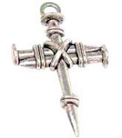 Silver Nail Cross Necklaces, Nail Cross Pendant Necklace
