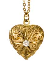 Gold Heart Photo Locket Pendant