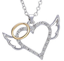 Heart with Angel Wings Necklace