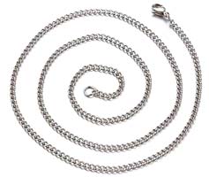 Stainless Steel Curb Chains 2.5mm x 20 Inches