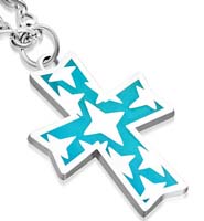 Star of Bethlehem Christmas Cross Necklace