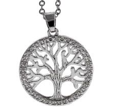 Tree of Life Round Silver Necklace