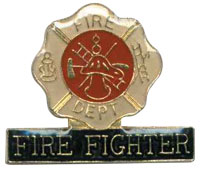 Fire Department Maltese Cross Pin - Firefighter Pin