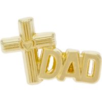 Dad Pin with Cross & Heart - Father Jewelry