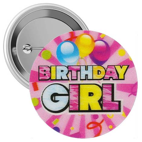Birthday Badge Pins-Boy or Girl (pkg of 12)