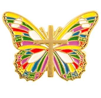 Gold Finish Butterfly Pin - pins
