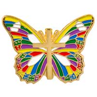 Christian Symbol Pins - Jesus, God, Fish, Butterfly, Hooks & Doves