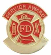 Fire Service Award Year Pins - Fire Department Service Pins