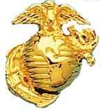 Gold US Marine Corp Hat Pin or Lapel Pin