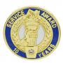 10 Year service award pin with crystal