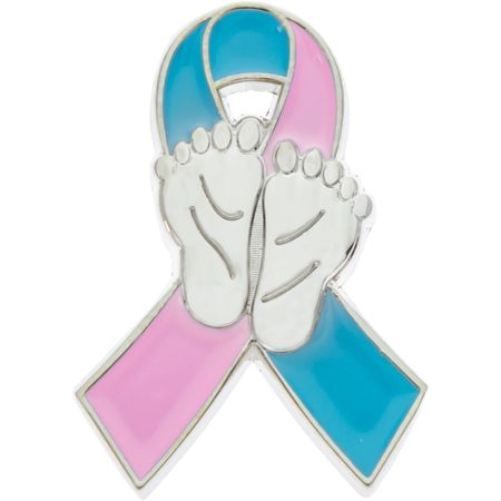 Pink & Light Blue Ribbon Awareness Lanyard - Awareness Products Warehouse