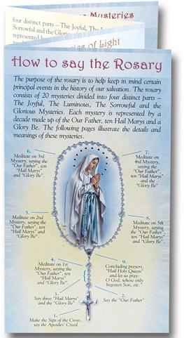 How To Pray the Rosary 8 Page Pamphlet, Deluxe Laminated