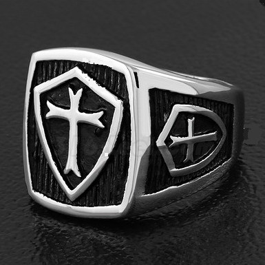 Stainless Steel Armor of God Ring Woman 