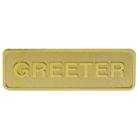 Greeter Badge, Greeter Name Tag with Magnetic Back