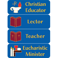 Christian Service Title Badges Magnetic Back