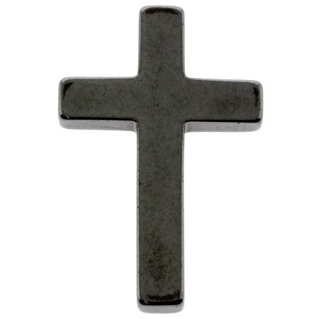 Hematite Cross With The Cross Card Symbol of My Faith